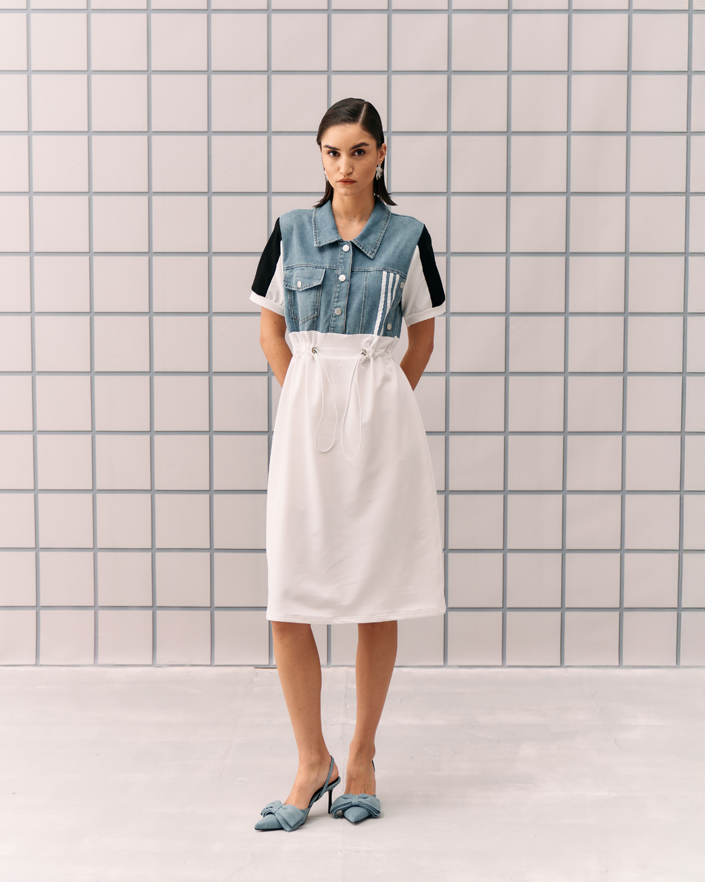 WHITE HELEXA DRESS