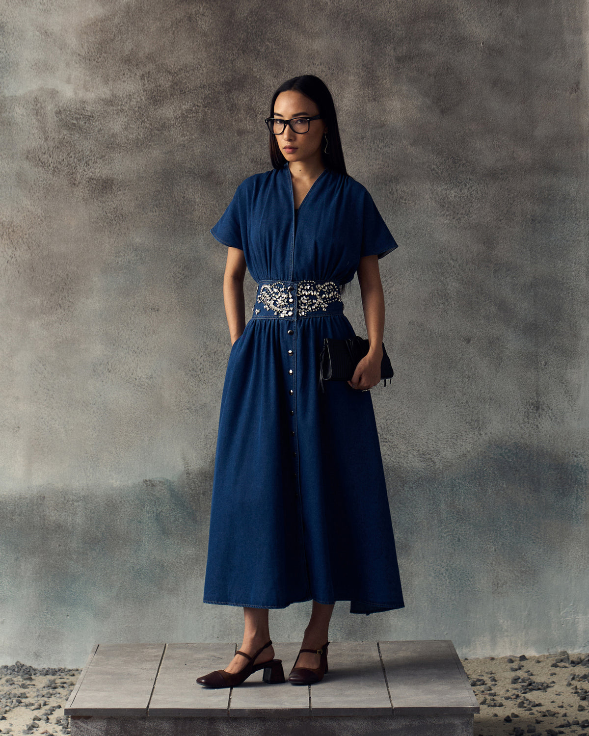 DARK BLUE ANISE DRESS