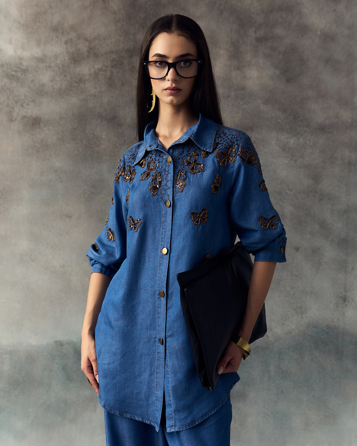 DARK BLUE LORREN COORD SET