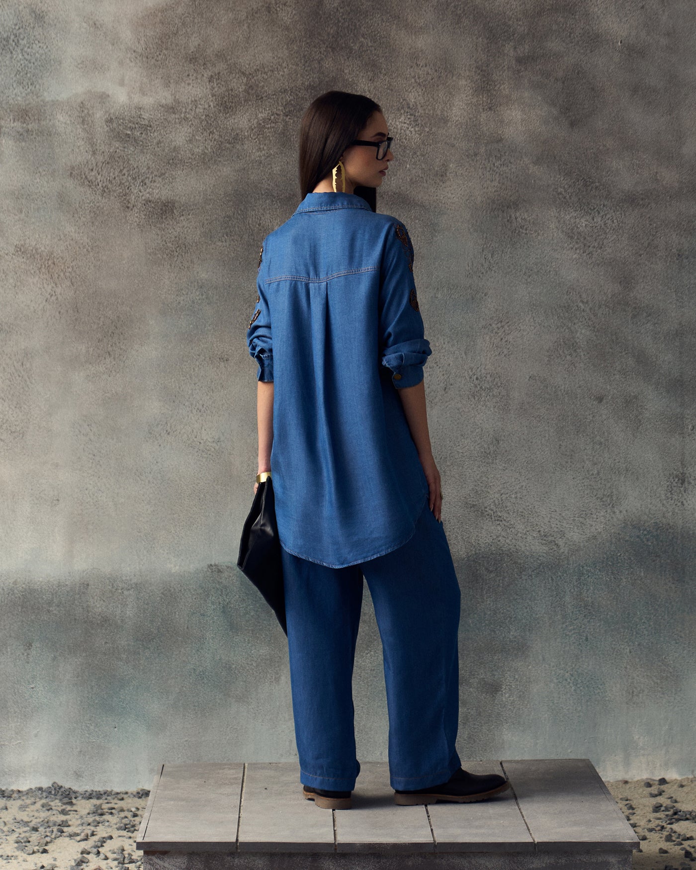 DARK BLUE LORREN COORD SET