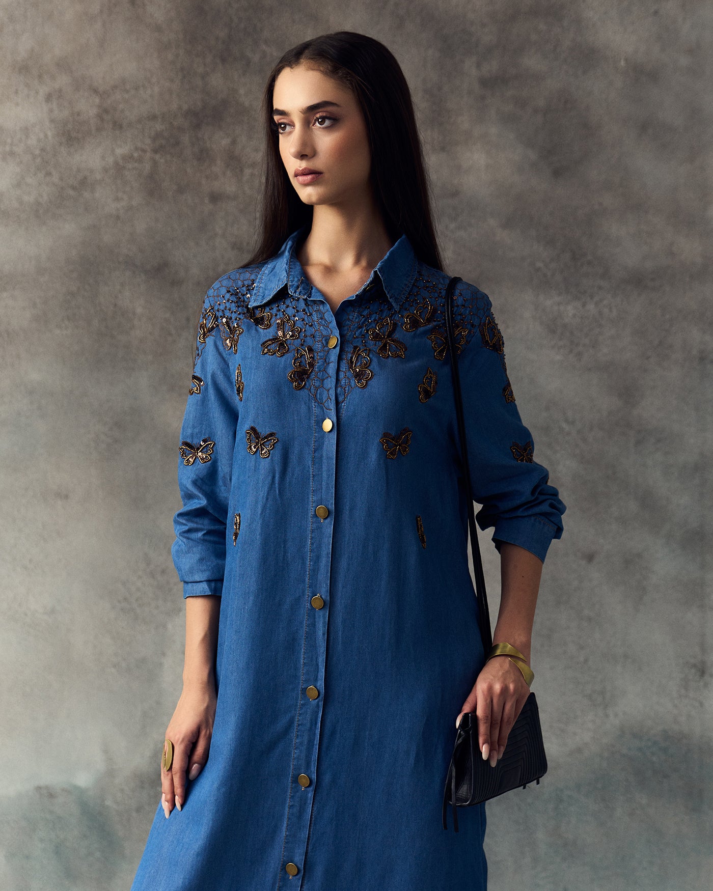 DARK BLUE SORREN DRESS