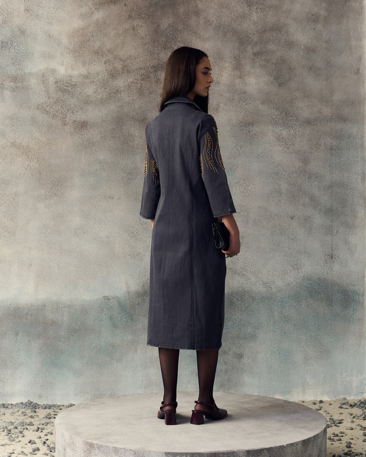 DARK GREY GANA DRESS