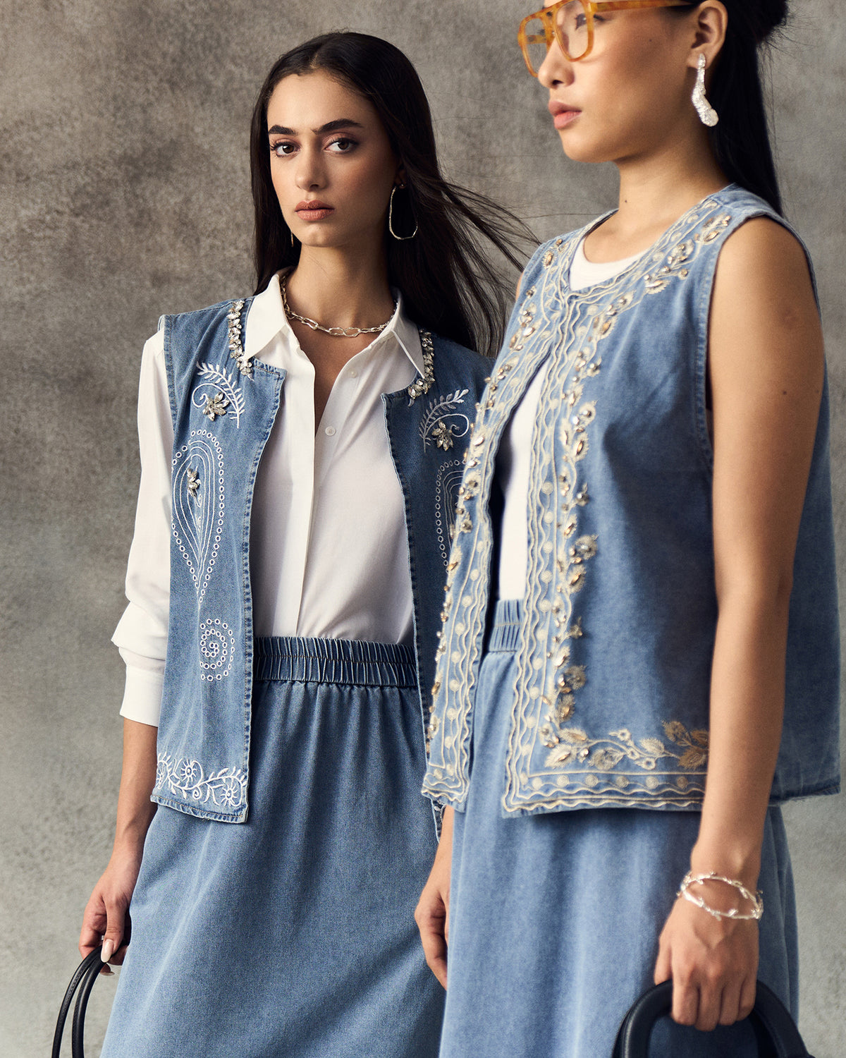 SKY BLUE LAYA SKIRT SET