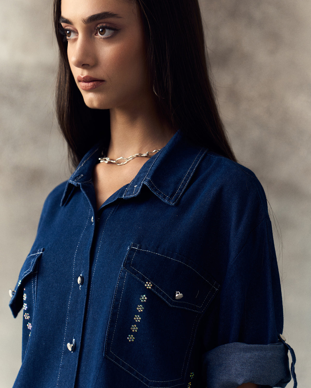 DARK BLUE NICOLE COORD SET