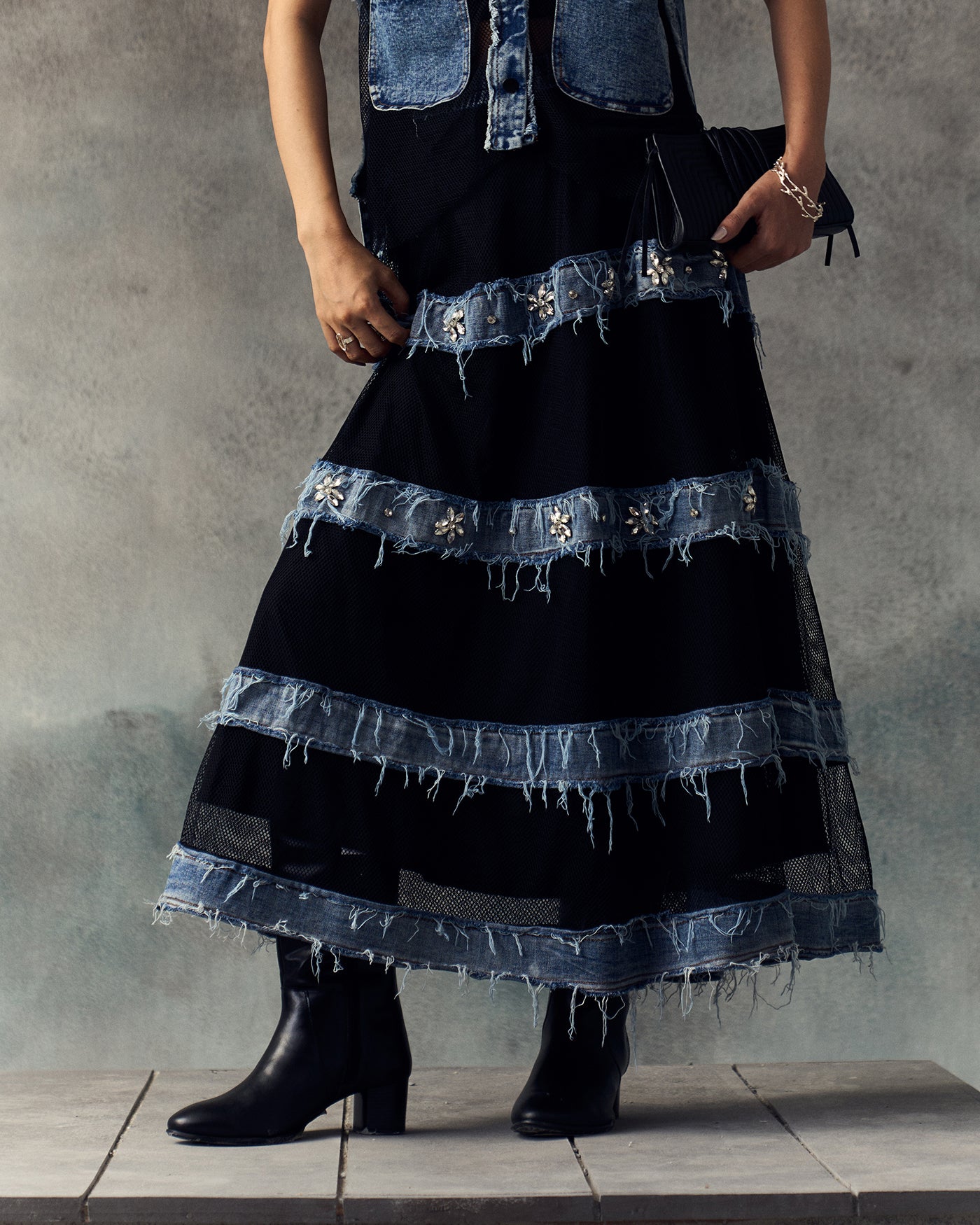 BLUE LABLYN SKIRT SET