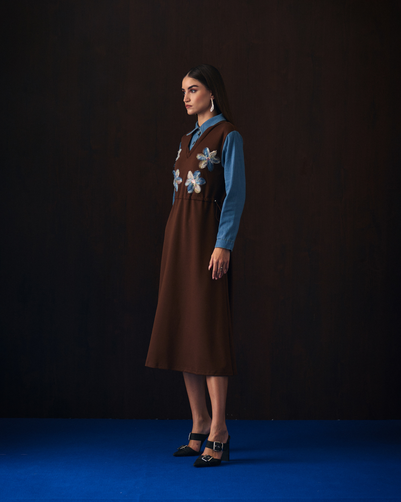 BROWN COSMICS DRESS