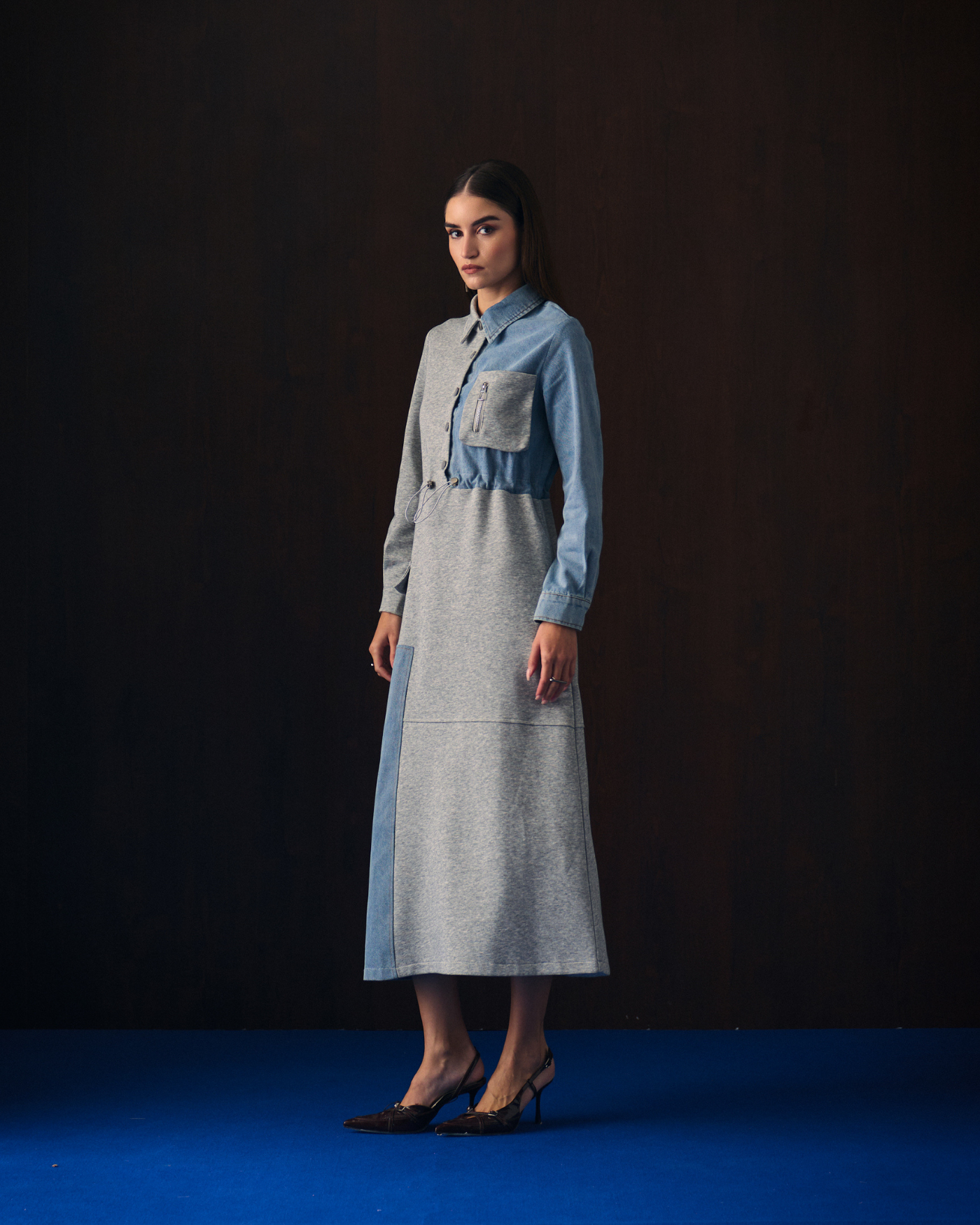 GREY SAFIYA DRESS