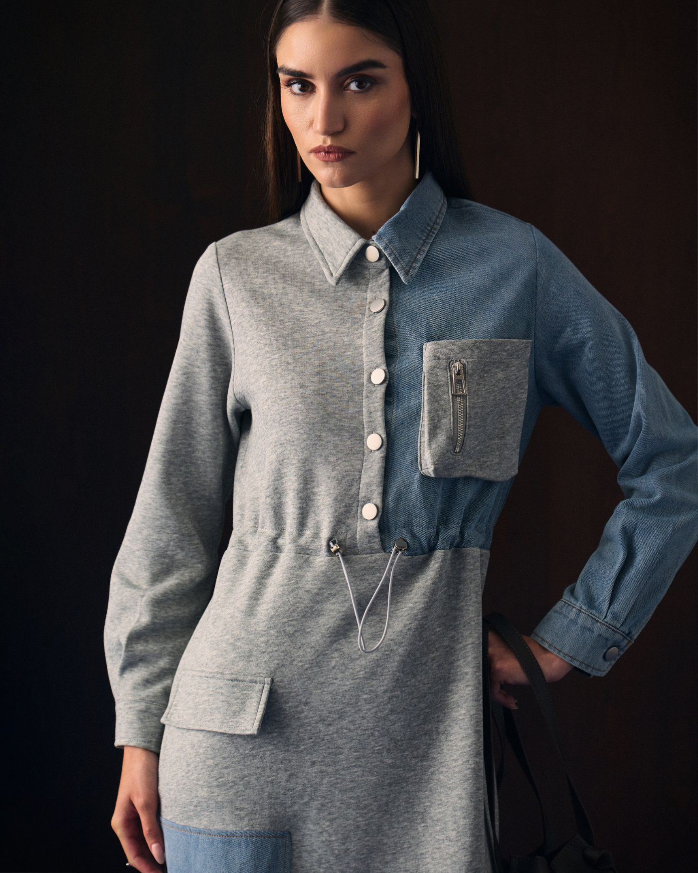 GREY SAFIYA DRESS