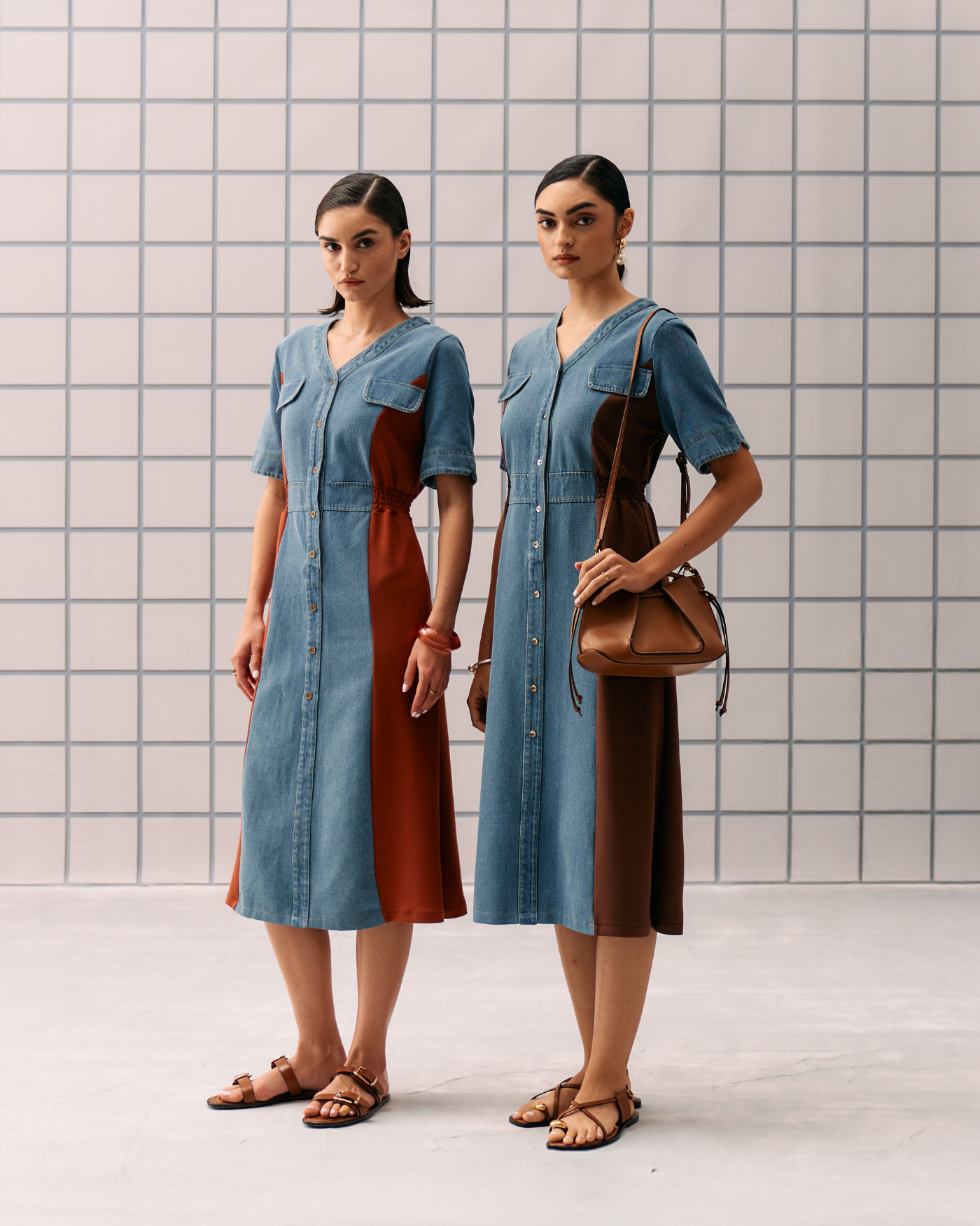 BROWN NIMALA DRESS