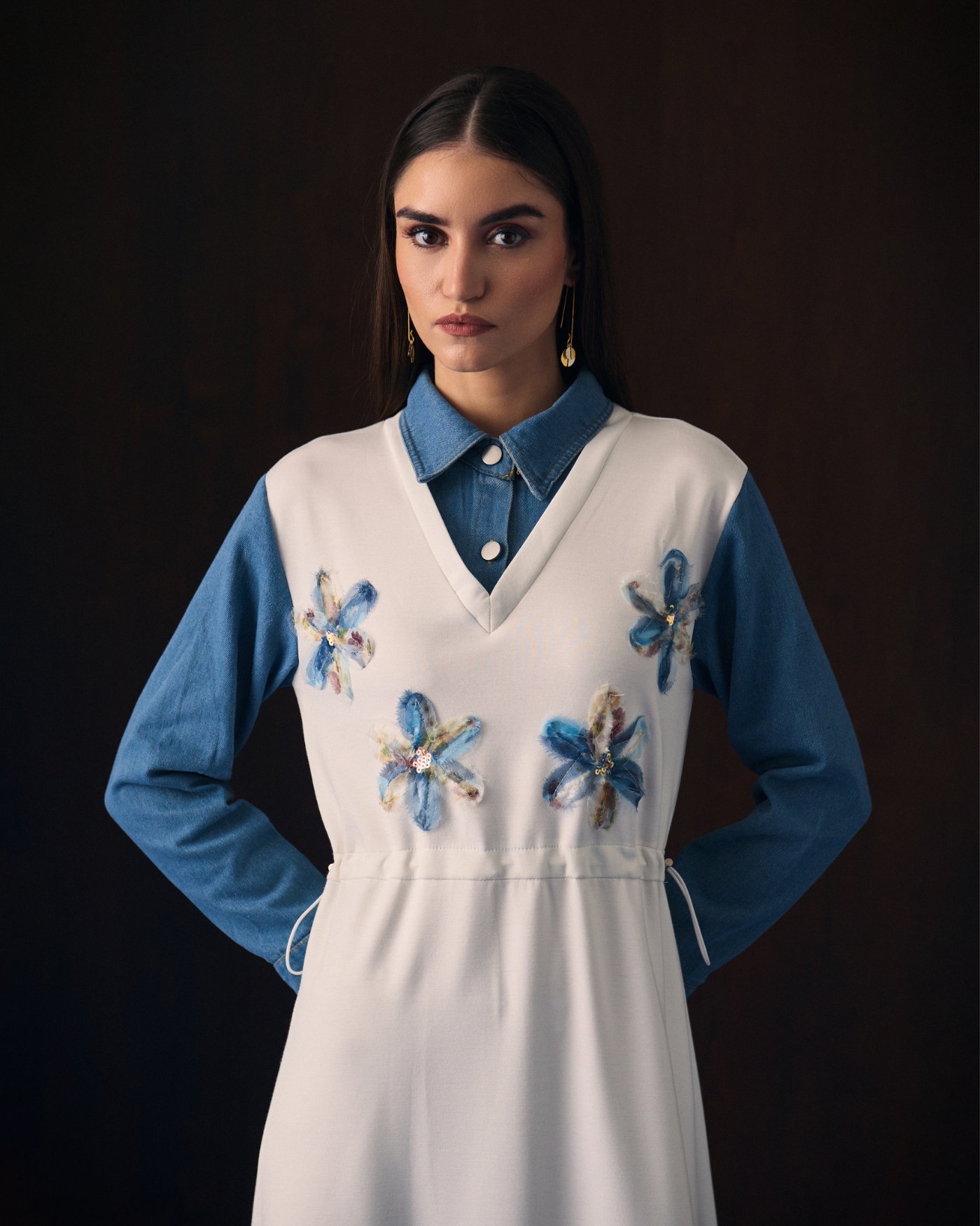 WHITE COSMICS DRESS