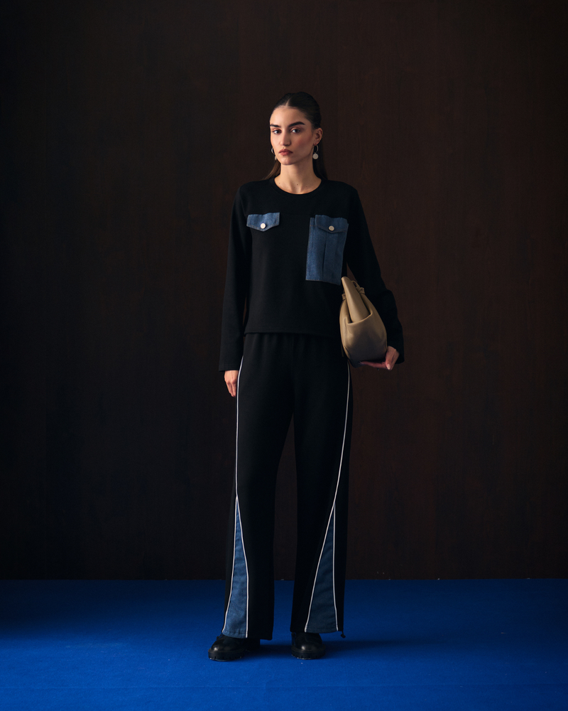 BLACK VELIZIA COORD SET