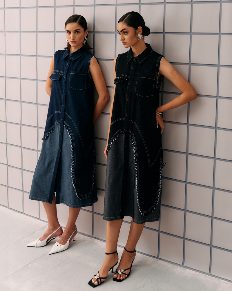 BLUE ARELLA DRESS