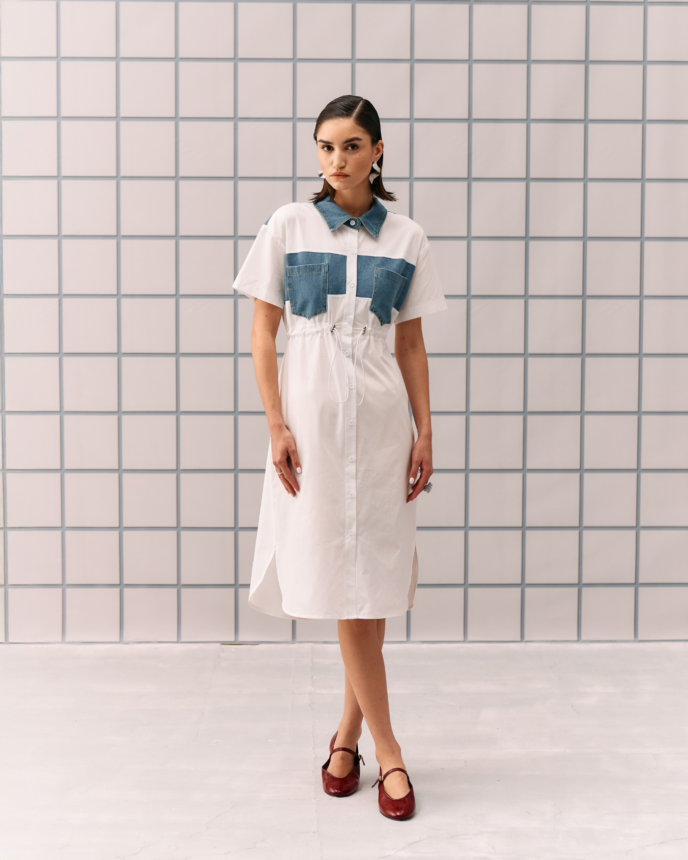 WHITE ALLES DRESS