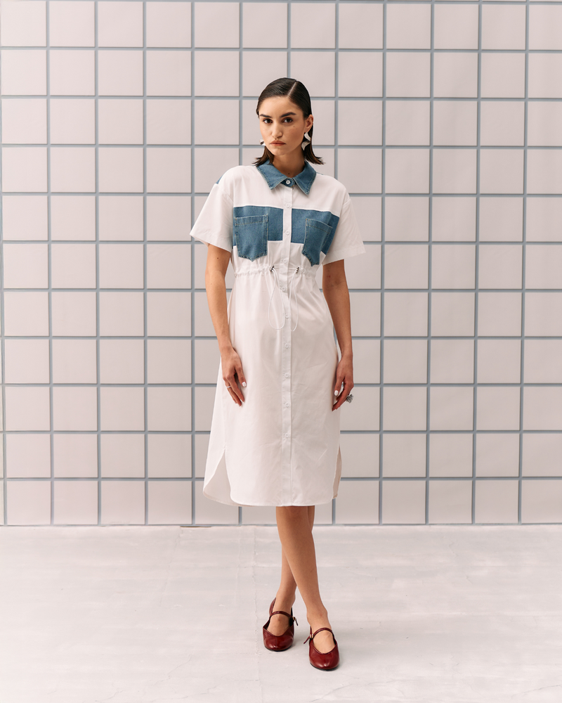 WHITE ALLES DRESS