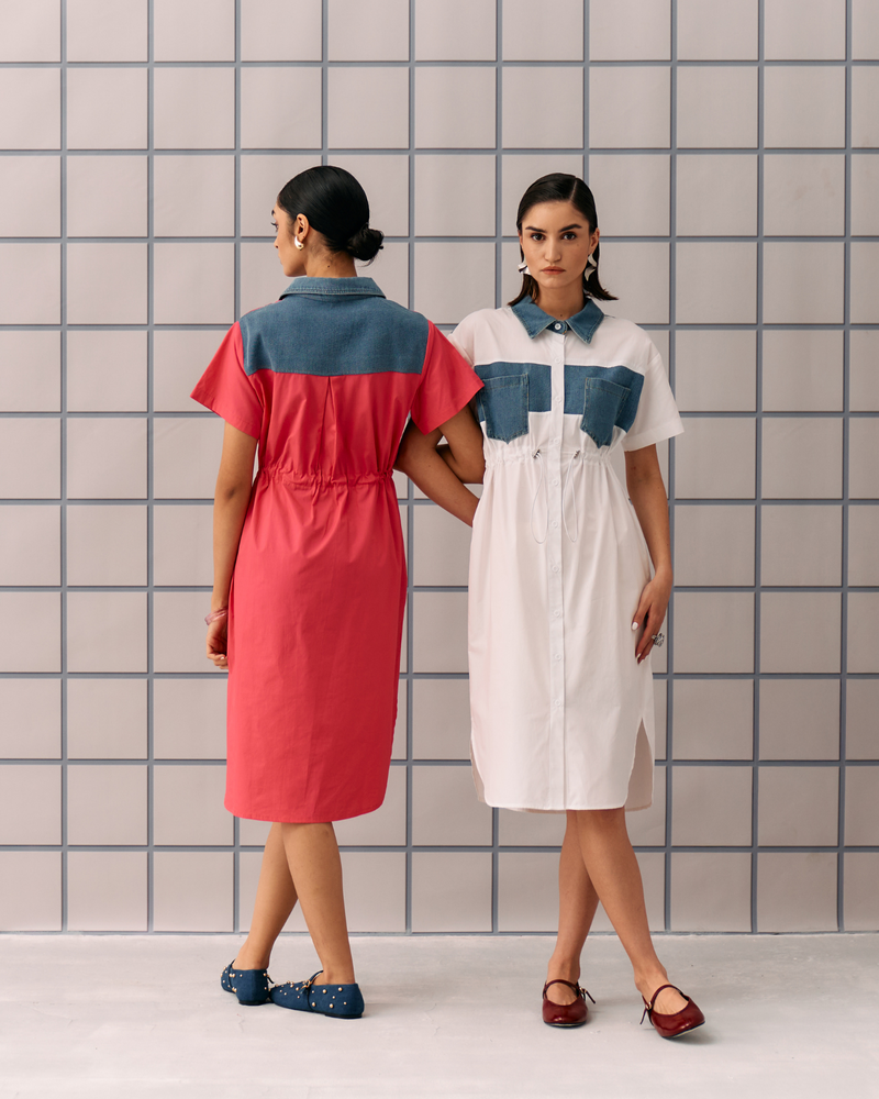 WHITE ALLES DRESS