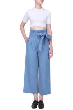 SKY BLUE HIGH WAISTED PANT