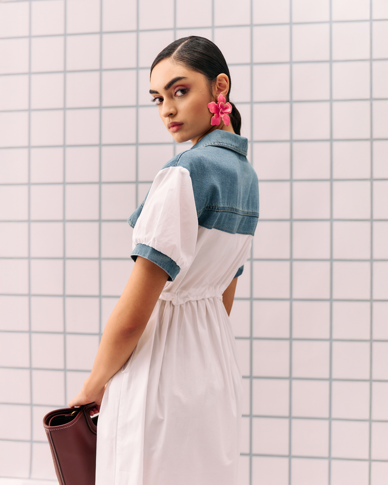 WHITE CORON DRESS