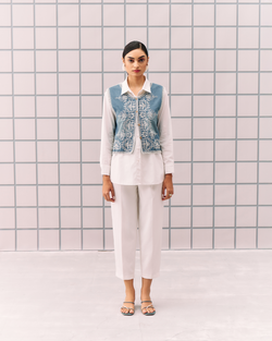 WHITE GAIA WAISTCOAT