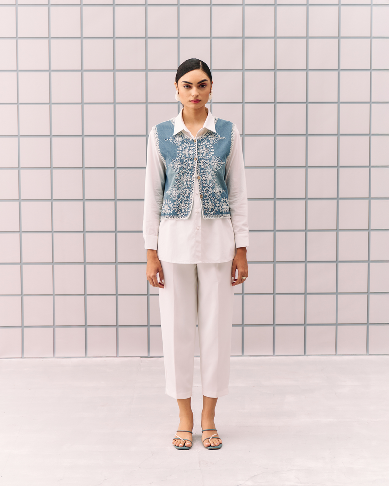 WHITE GAIA WAISTCOAT
