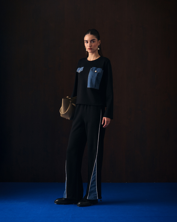 BLACK VELIZIA COORD SET