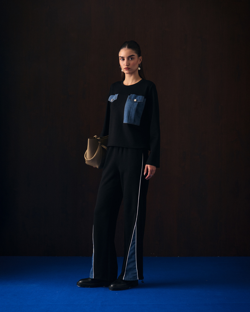 BLACK VELIZIA COORD SET