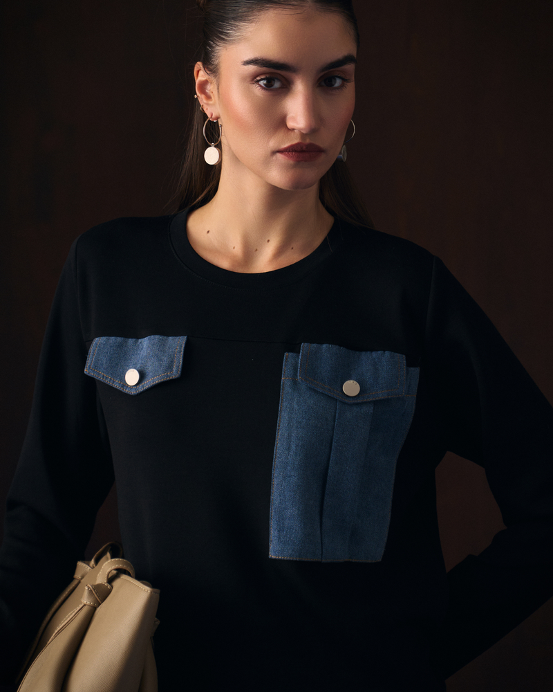 BLACK VELIZIA COORD SET