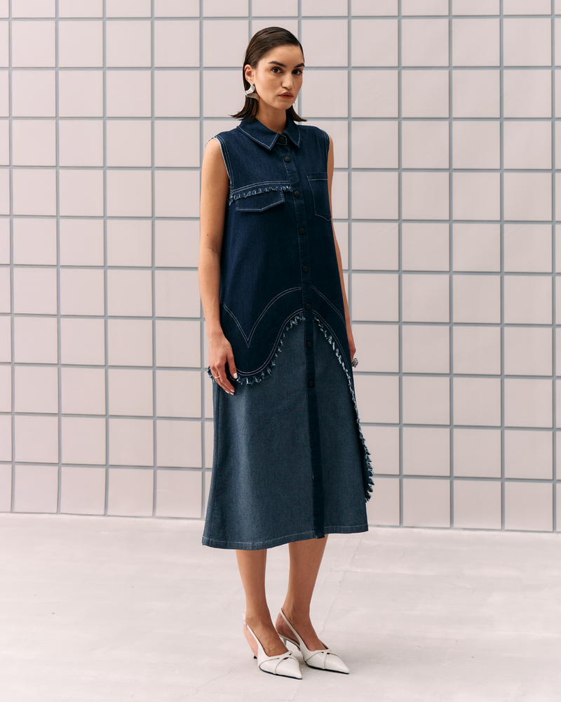 BLUE ARELLA DRESS