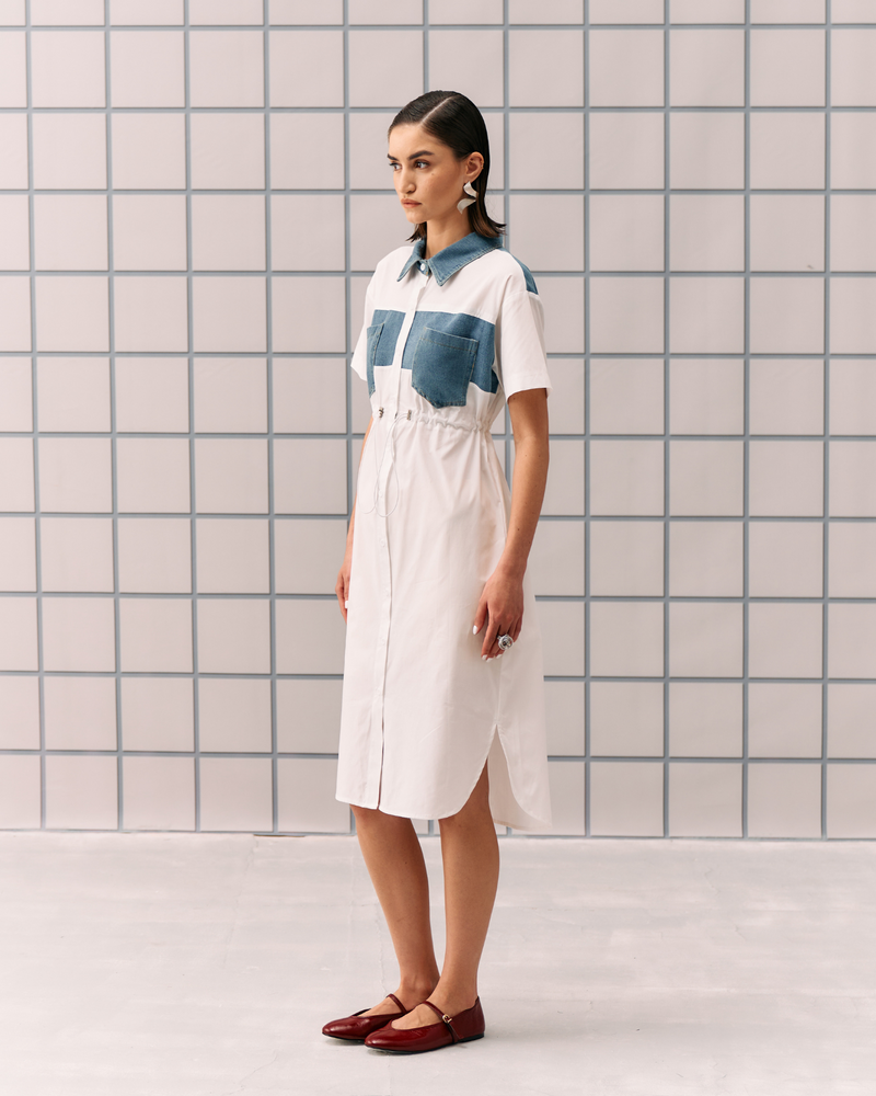 WHITE ALLES DRESS