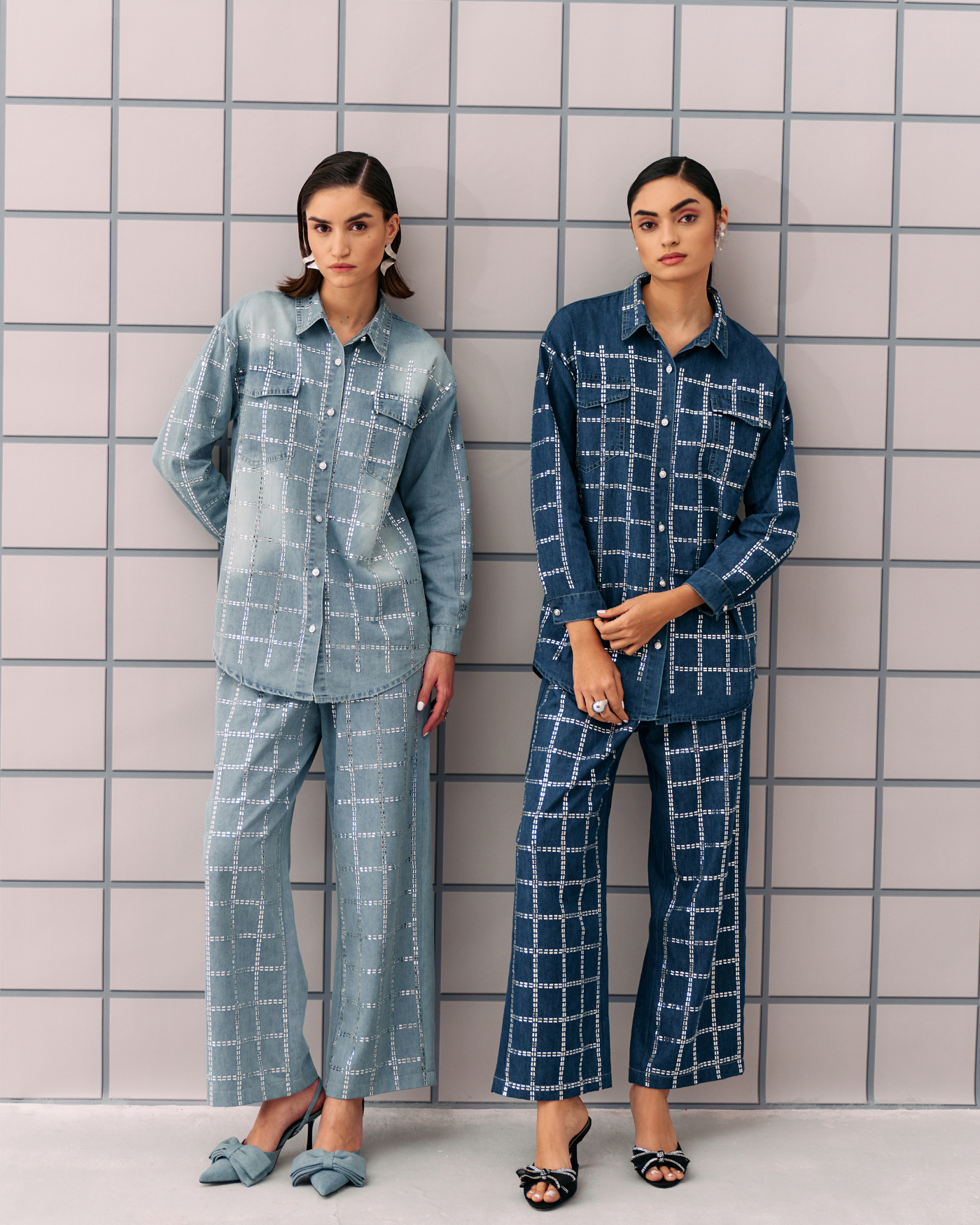 DARK BLUE AIM DENIM COORD SET