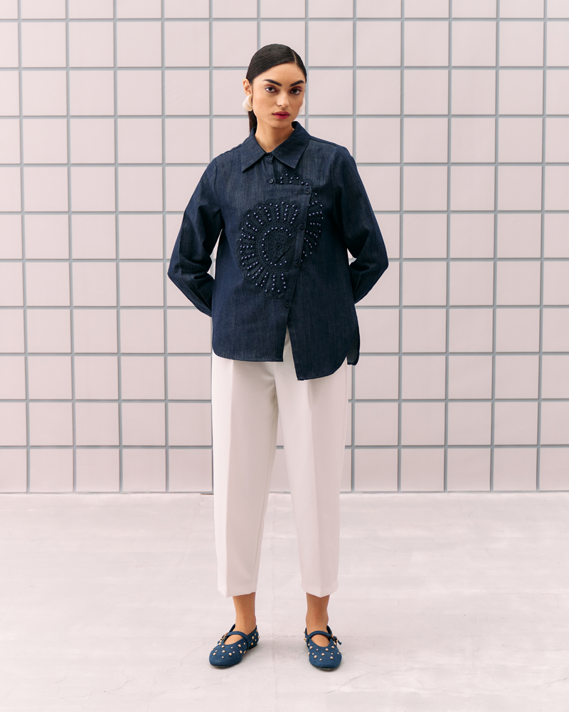 DARK BLUE ELANA SHIRT