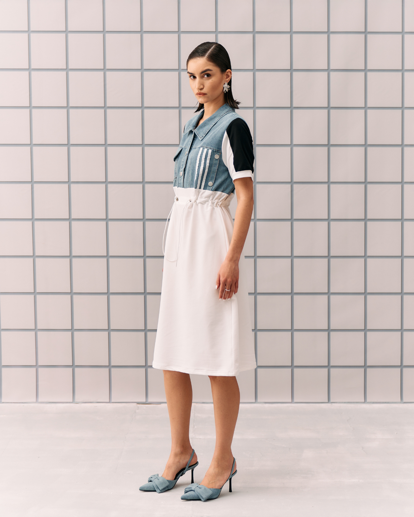 WHITE HELEXA DRESS