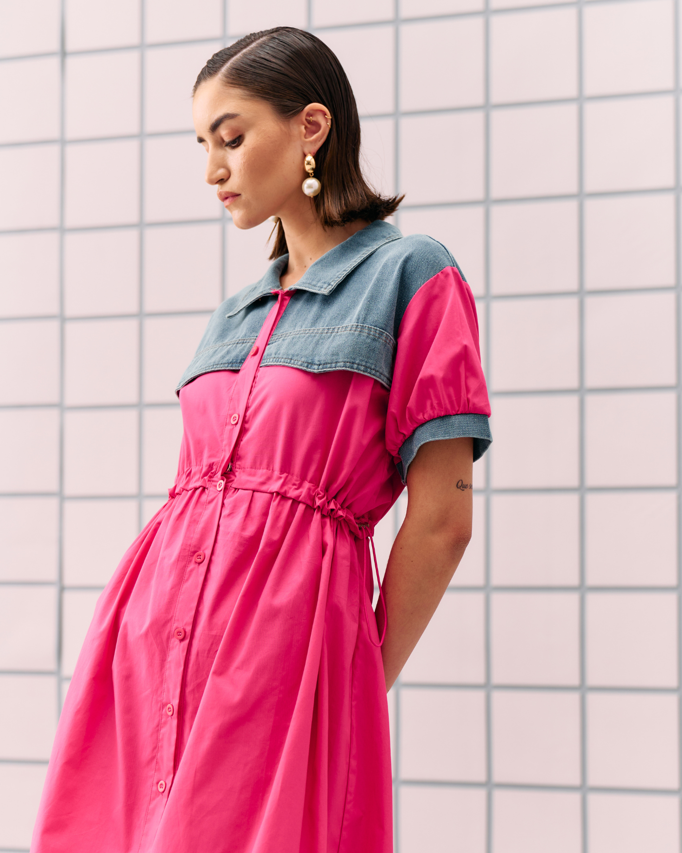 FUSCIA CORON DRESS