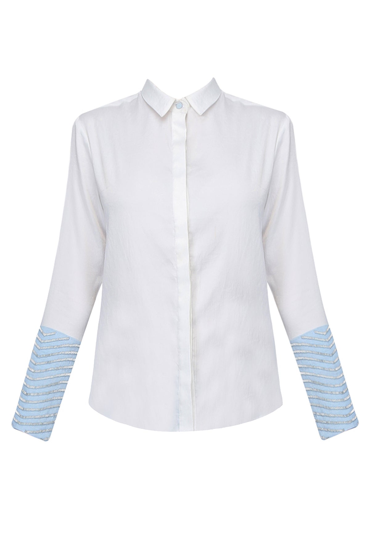 WHITE EMBROIDERED SHIRT