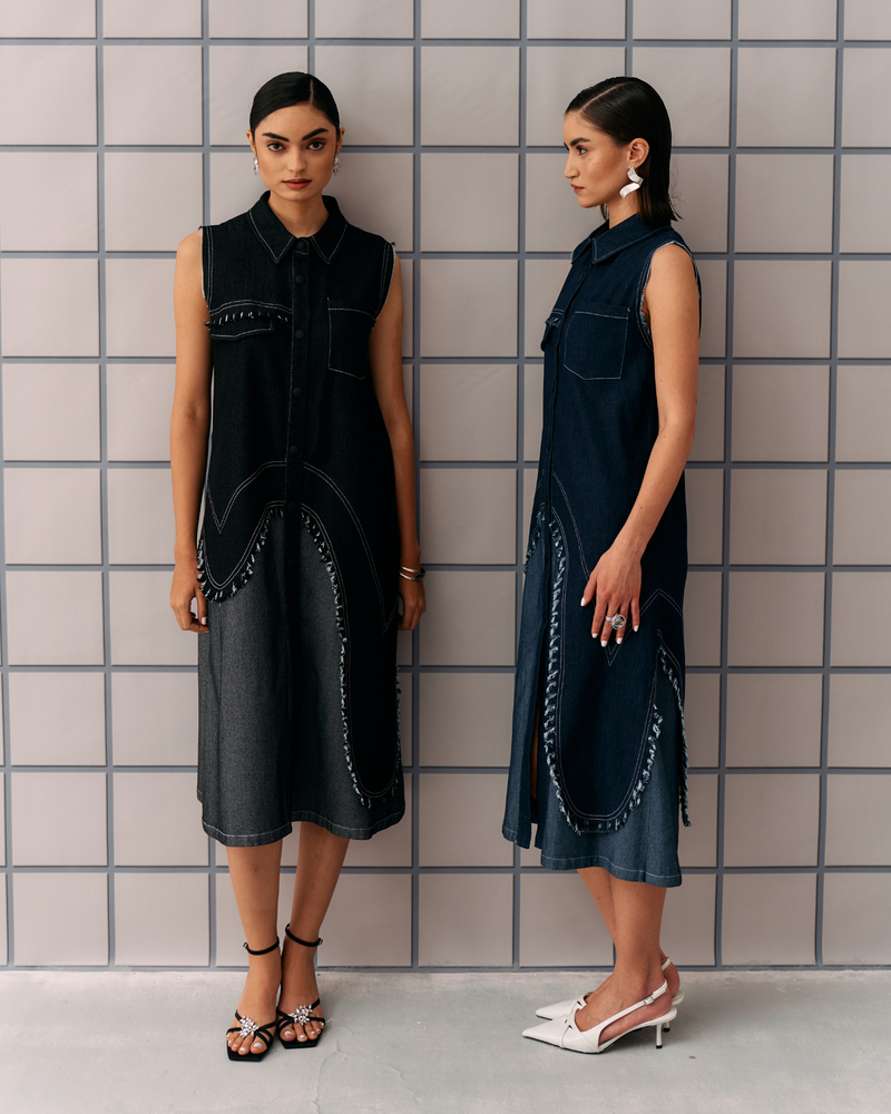 BLUE ARELLA DRESS