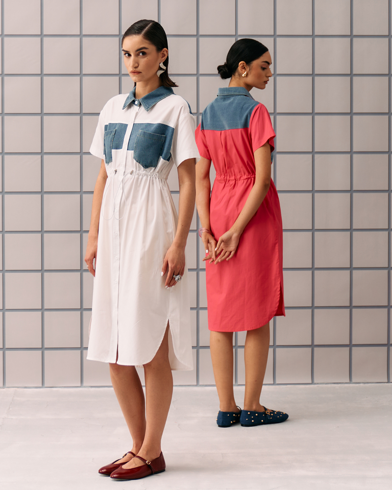 WHITE ALLES DRESS