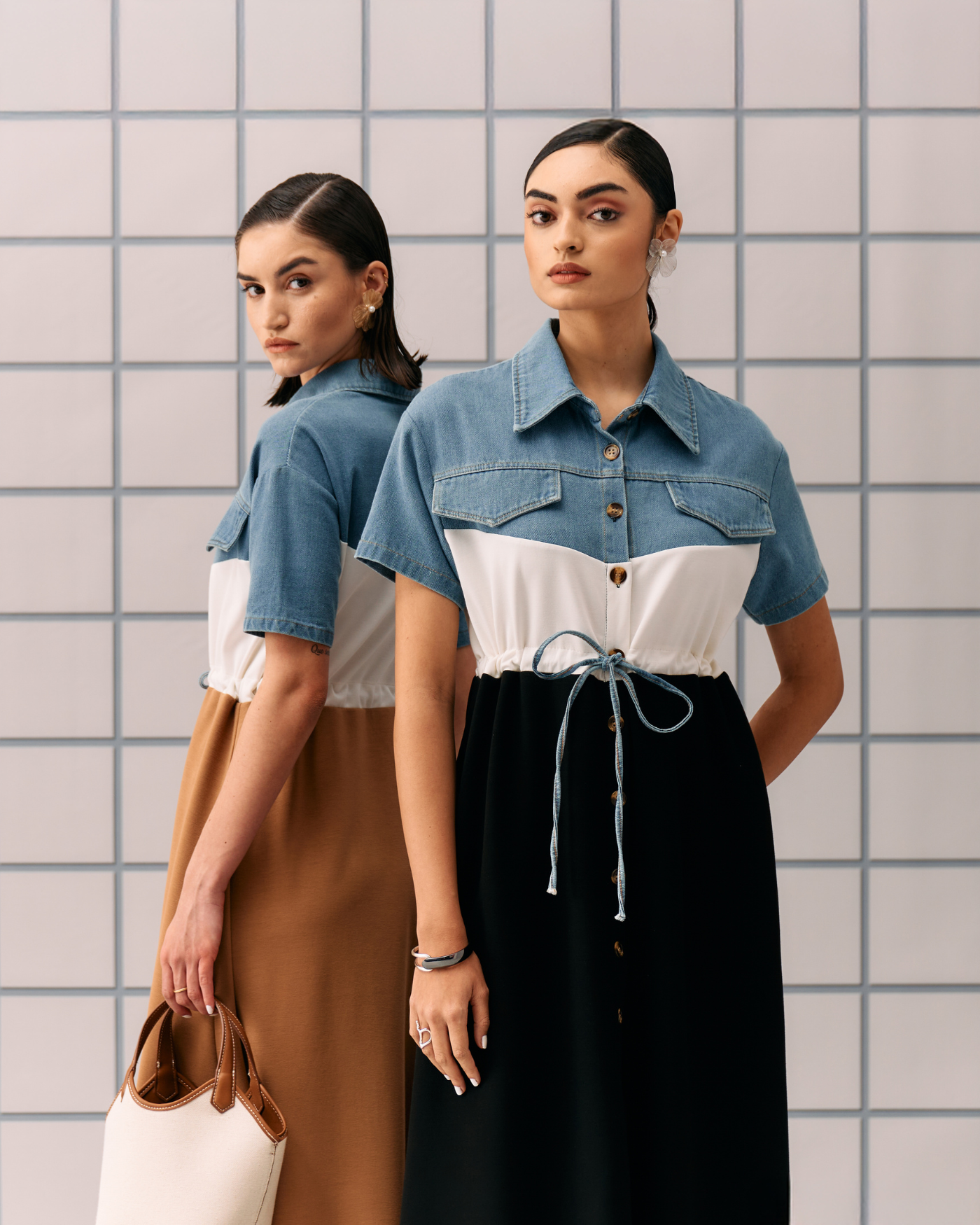 BLACK DENIM CAPRI DRESS