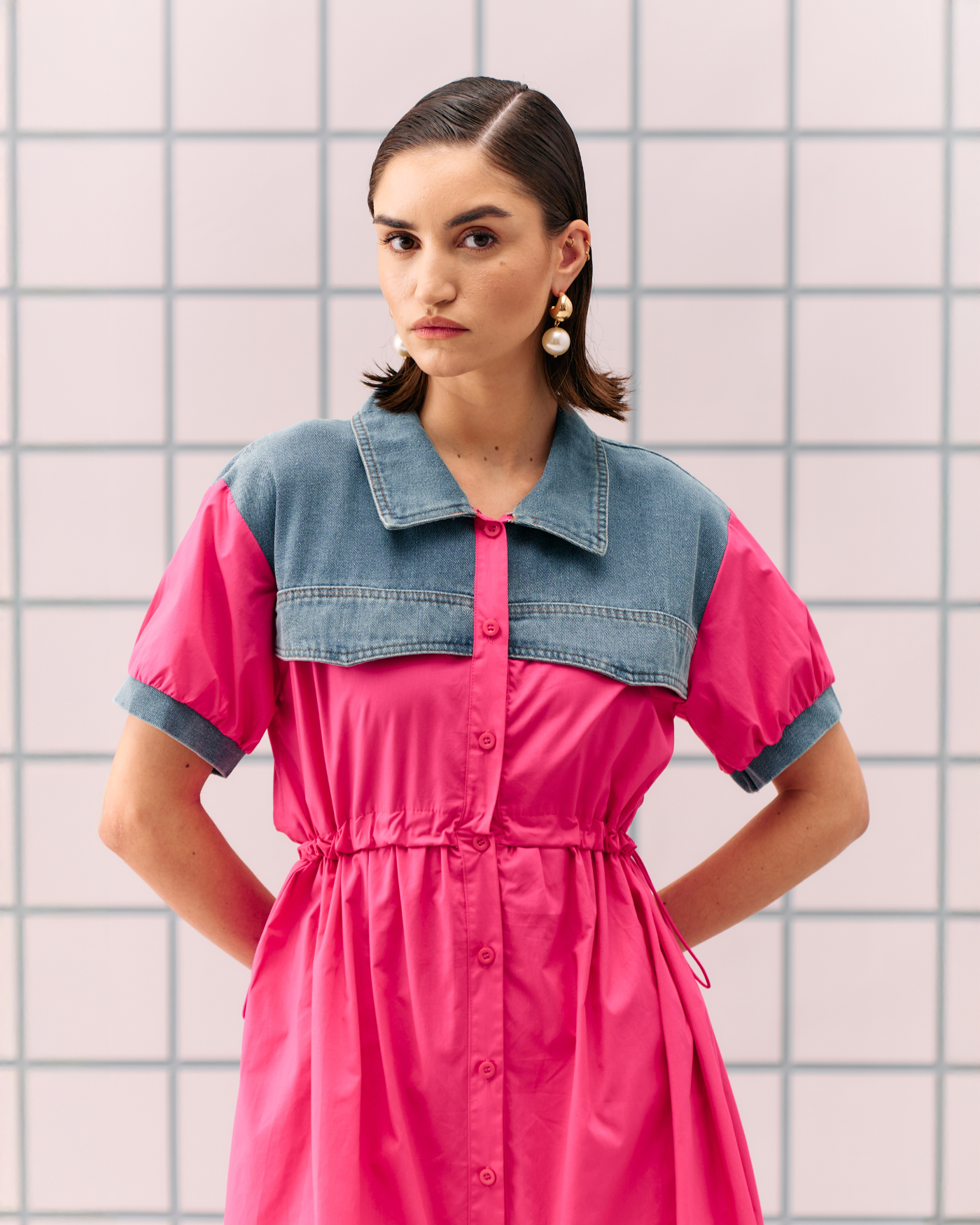 FUSCIA CORON DRESS