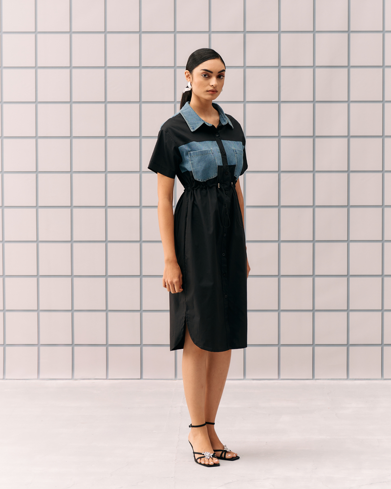 BLACK ALLES DRESS