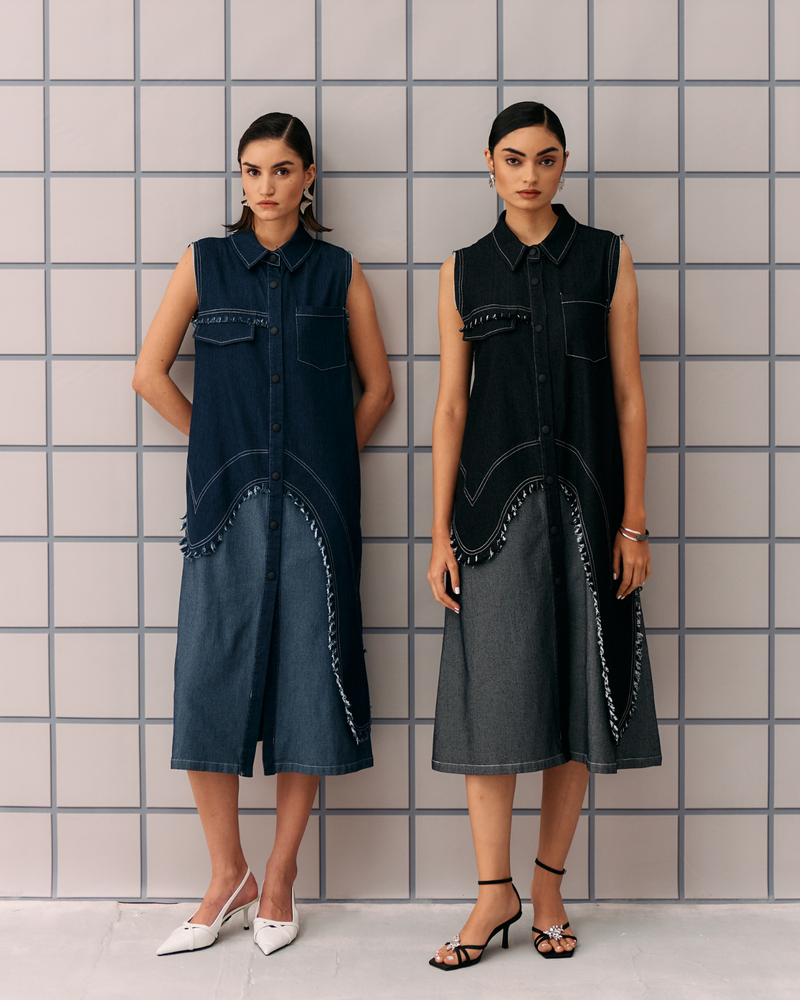 BLUE ARELLA DRESS