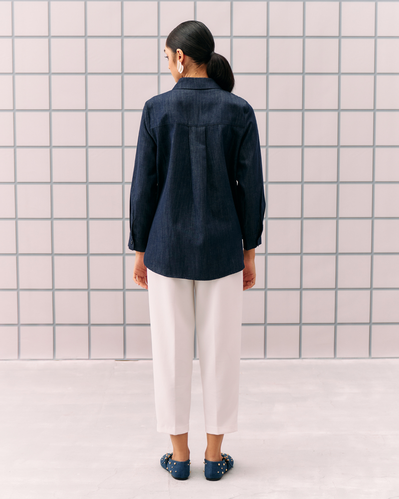 DARK BLUE ELANA SHIRT
