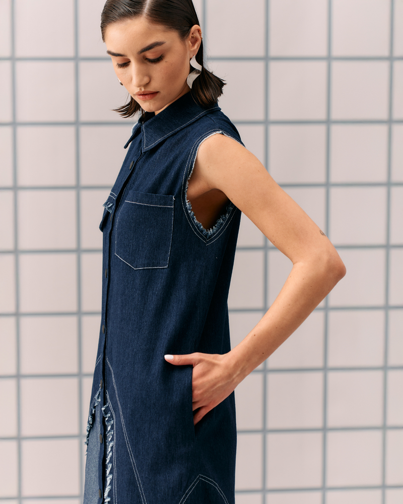 BLUE ARELLA DRESS