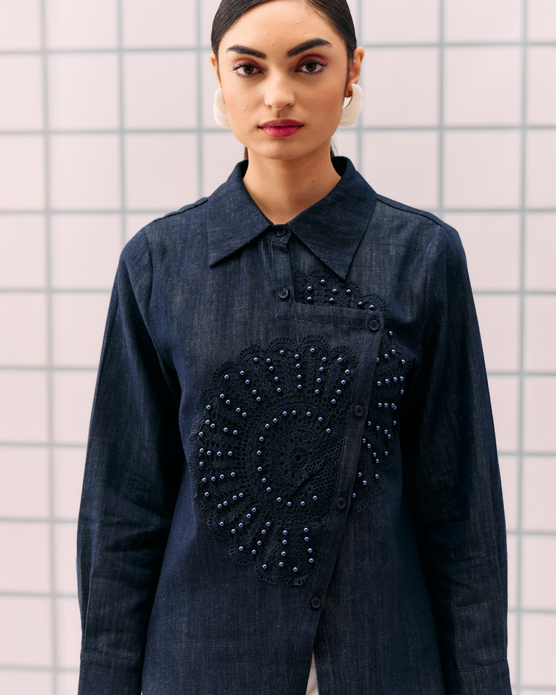DARK BLUE ELANA SHIRT