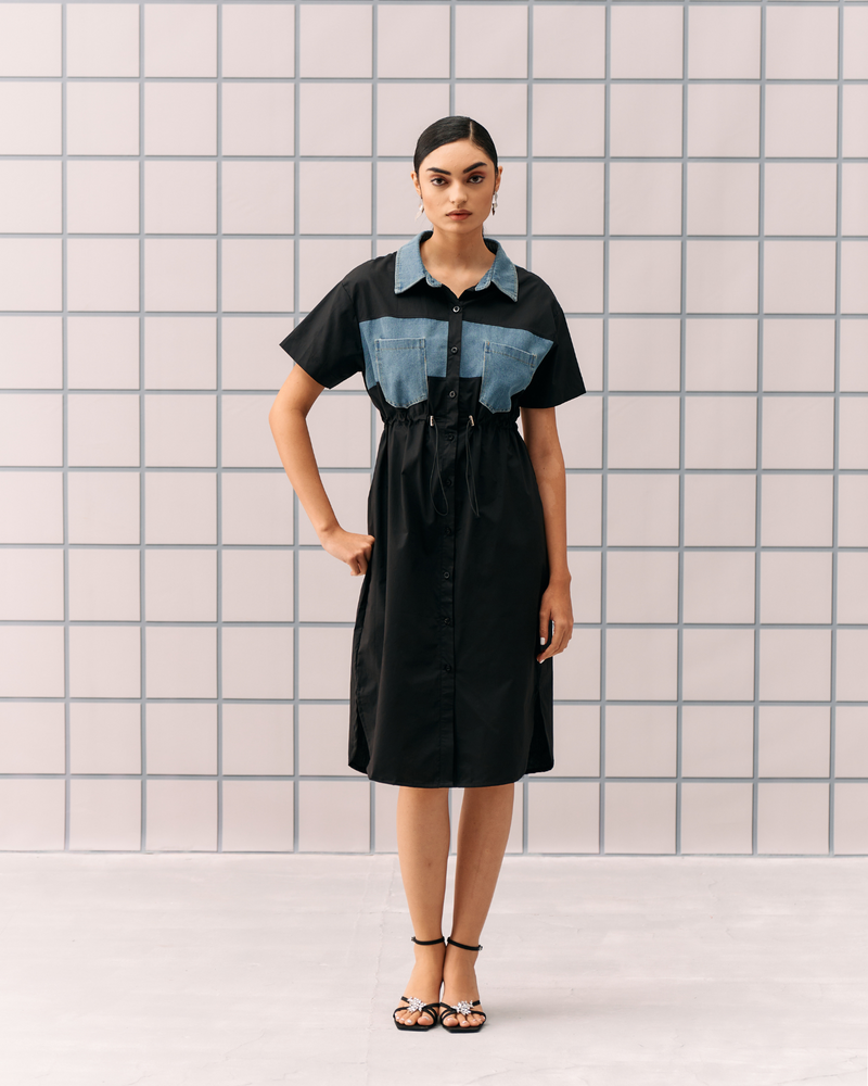 BLACK ALLES DRESS