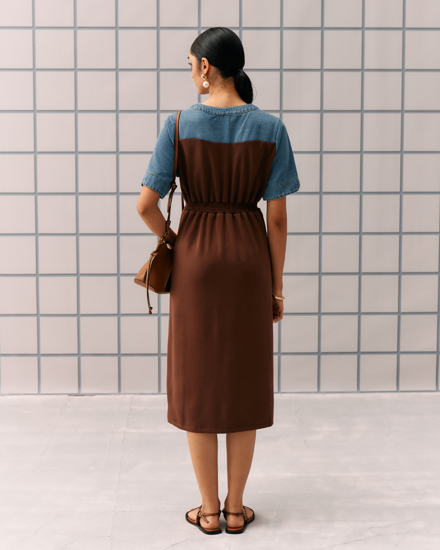 BROWN NIMALA DRESS