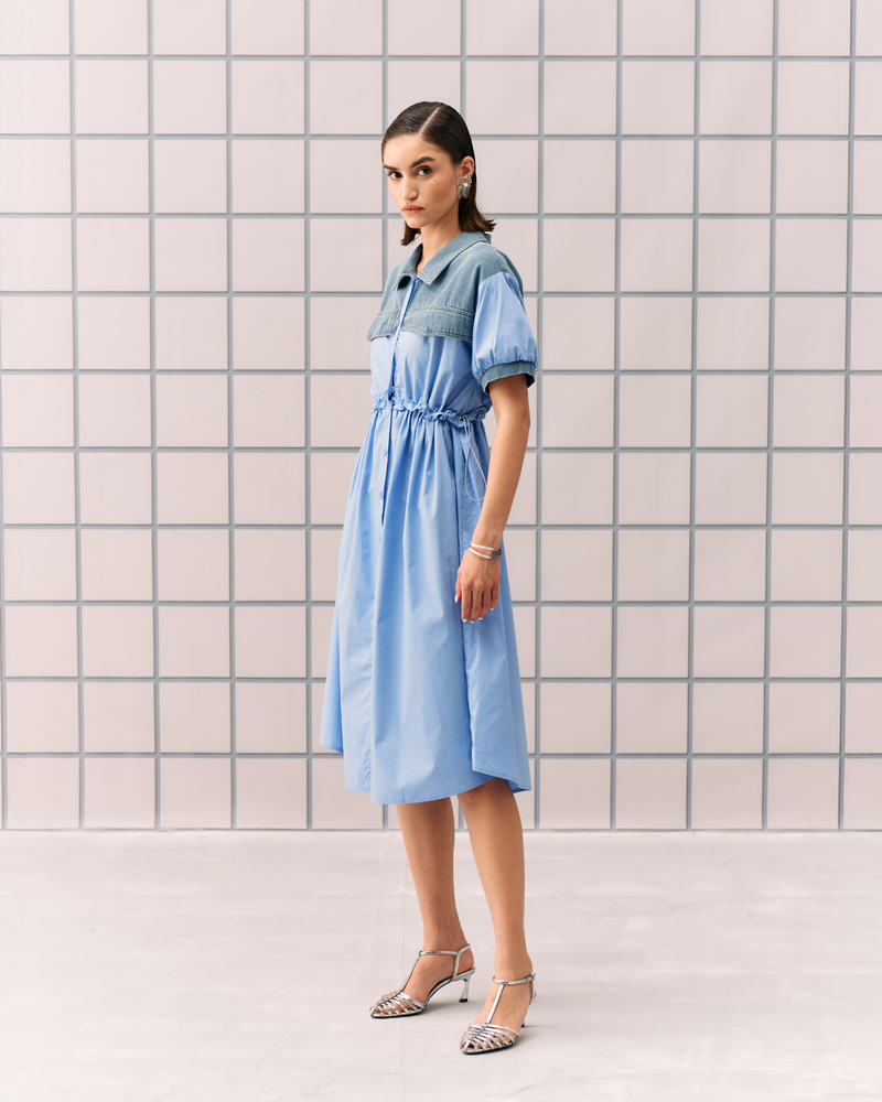 POWDER BLUE CORON DRESS