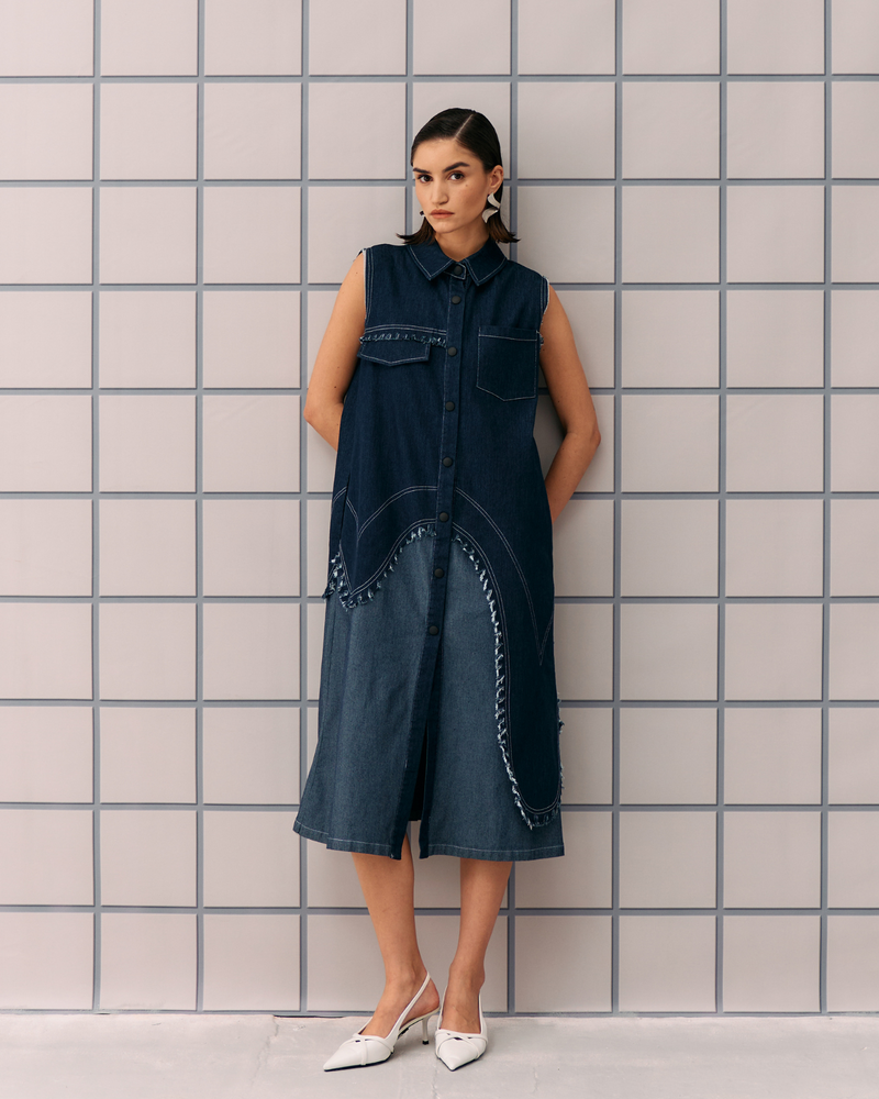 BLUE ARELLA DRESS