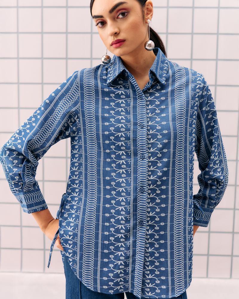 DARK BLUE ALEMAI SHIRT