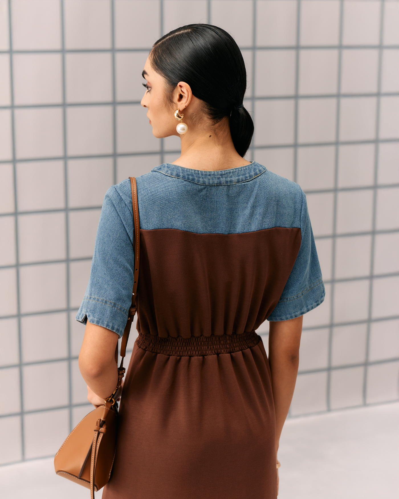 BROWN NIMALA DRESS
