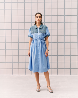 POWDER BLUE CORON DRESS