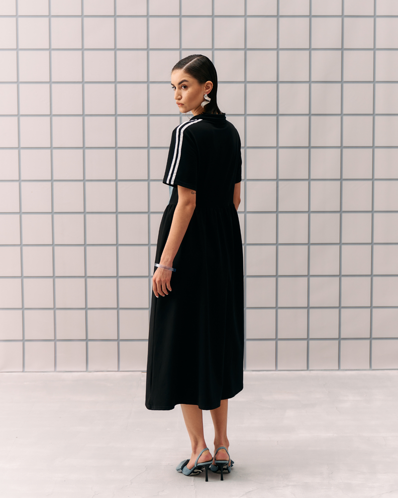 BLACK DENIM HIBO DRESS
